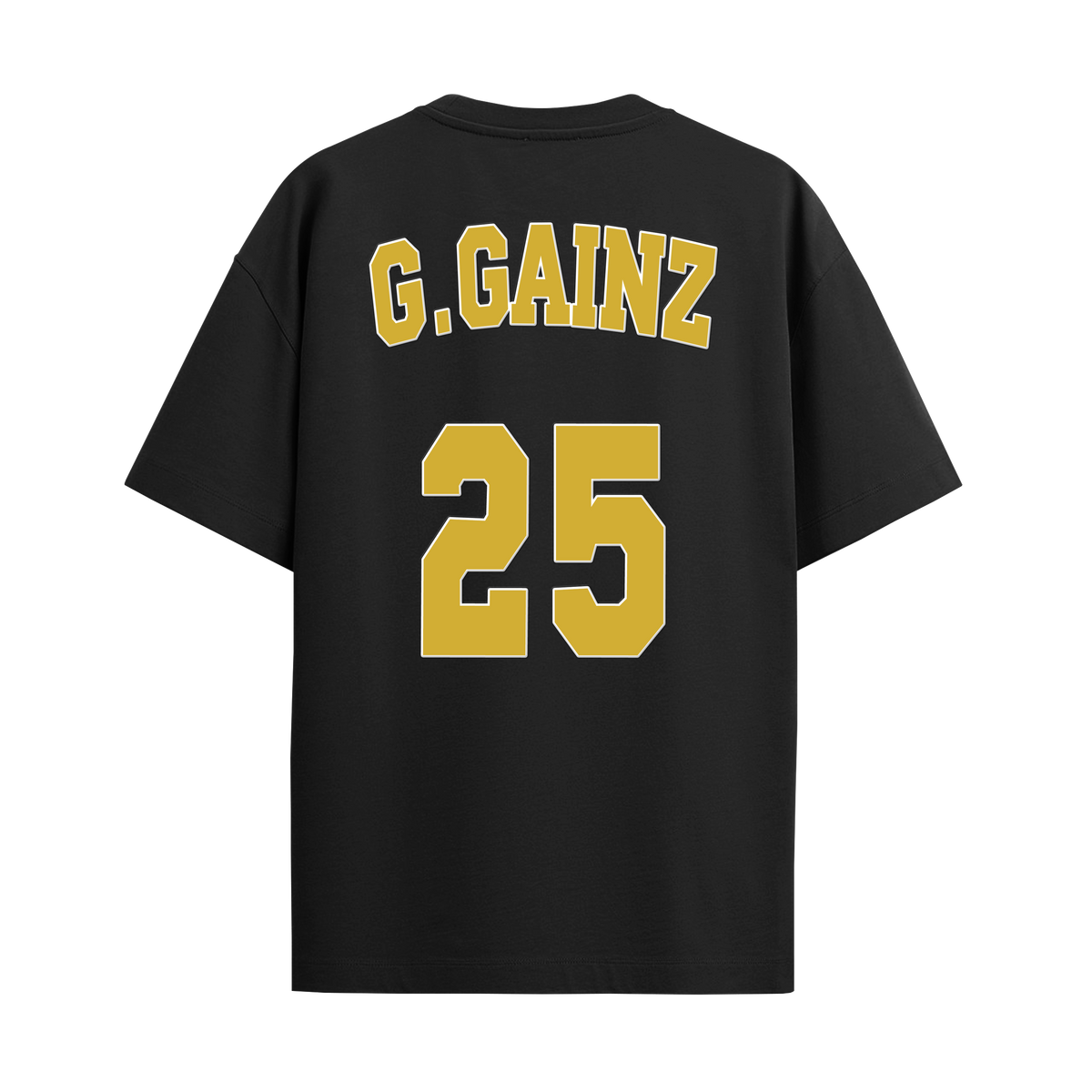 G.GAINZ Oversize Tee - Jersey Print Gold