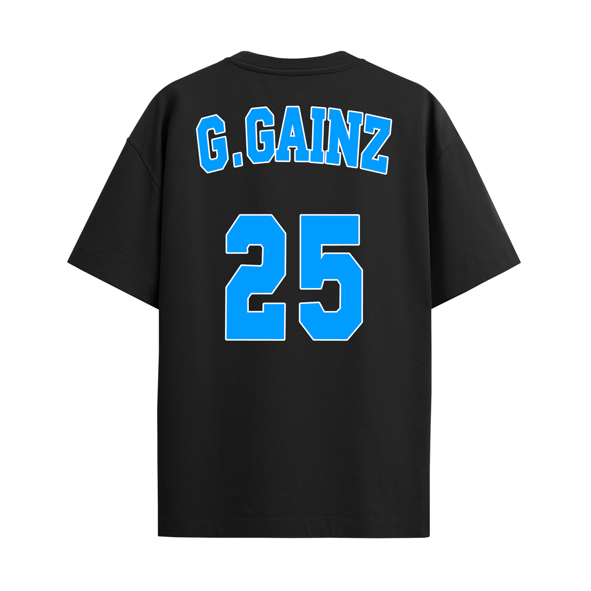 G.GAINZ Oversize Tee - Jersey Print Bubblegum Blue from $45