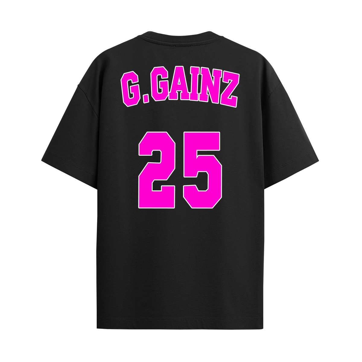 G.GAINZ Oversize Tee - Jersey Print Bubblegum Pink from $45