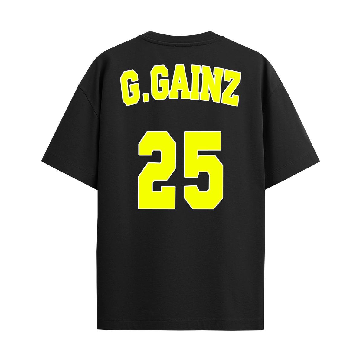 G.GAINZ Oversize Tee - Jersey Print Bubblegum Yellow from $45